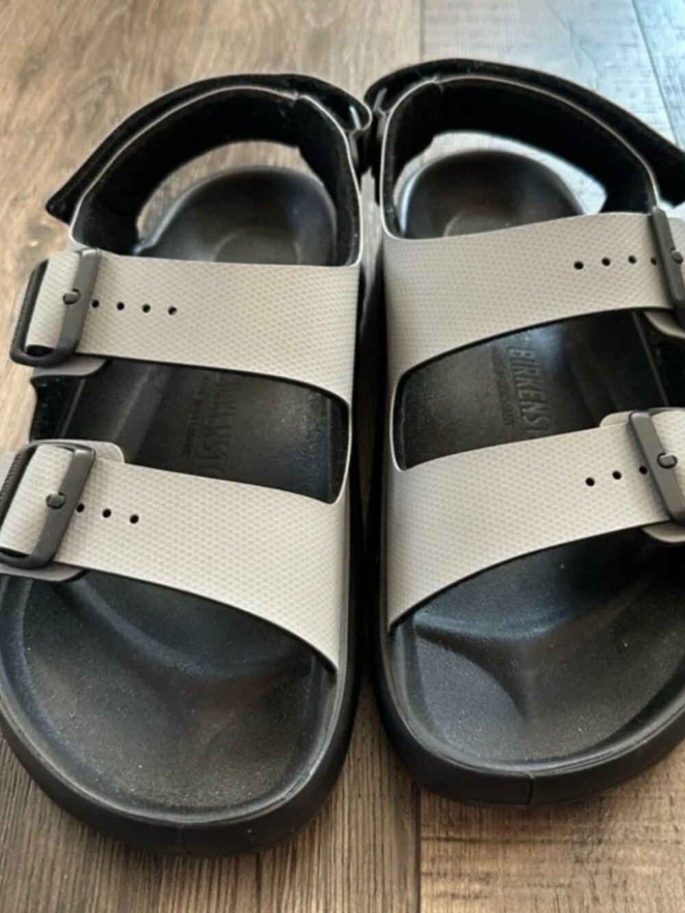 Birkenstock Mogami Terra Sandals 40 Men's 7 / Women's 9 Whale Gray like new - Picture 2 of 12